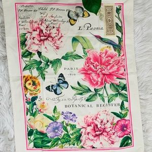 Botanical Register Flag Tapestry  NWOT